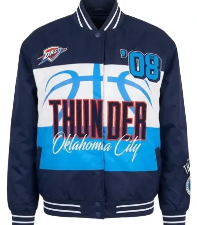 OKC Thunder Twill Navy Bomber Jacket