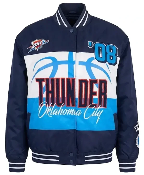OKC Thunder Twill Navy Bomber Jacket