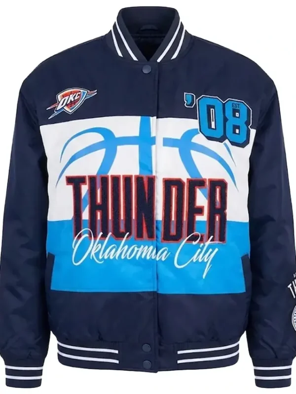 OKC Thunder Twill Navy Bomber Jacket