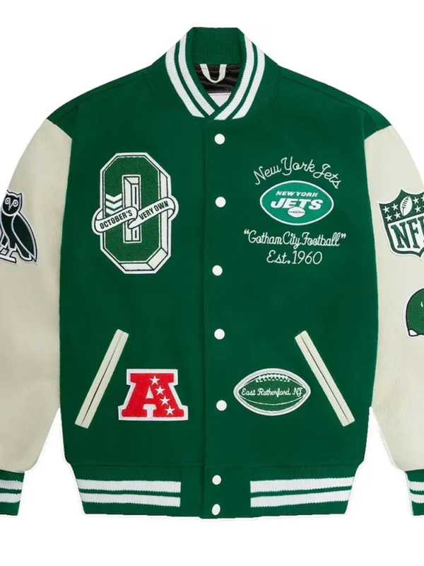 OVO NY Jets Green Varsity Jacket