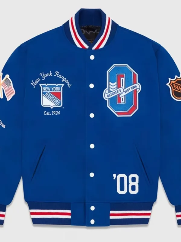 OVO New York Rangers Varsity Jacket