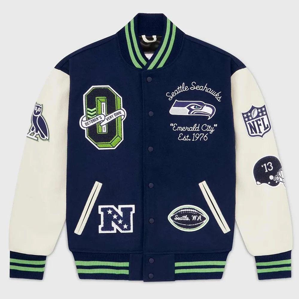 OVO Seattle Seahawks Varsity Jacket OVO Seattle Seahawks Varsity Jacket