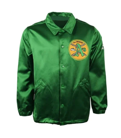 Oakland A’s 1971 Green Satin Windbreaker Jacket
