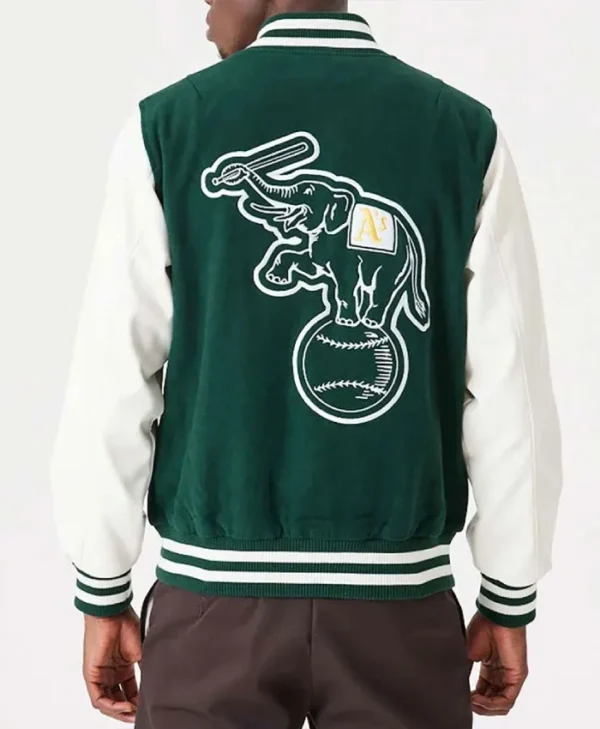 Oakland Athletics Green and White Varsity Jacket