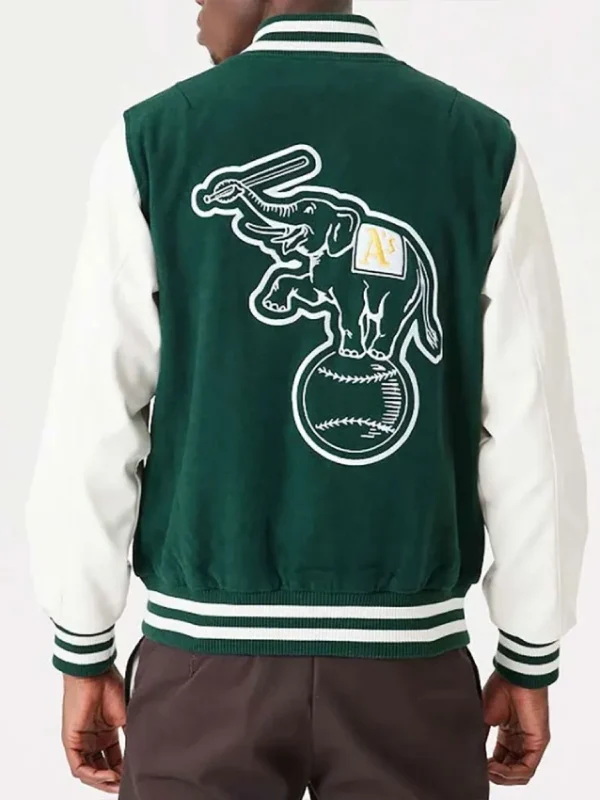 Oakland Athletics Green and White Varsity Jacket