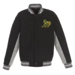 Oakland Athletics Accent Black and Gray Wool Varsity Jacket