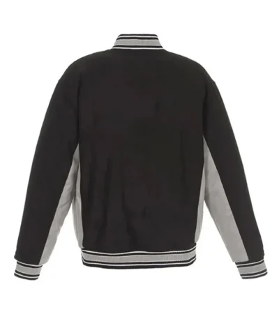 Oakland Athletics Accent Black and Gray Wool Varsity Jacket