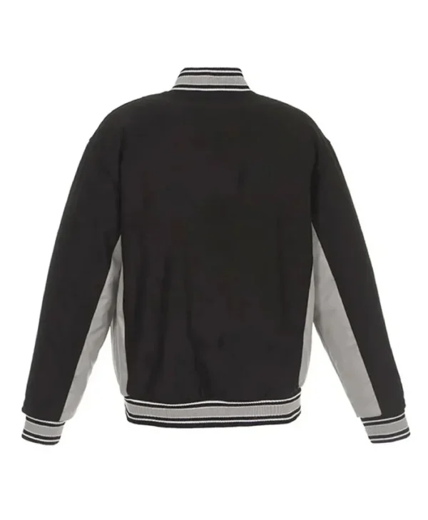 Oakland Athletics Accent Black and Gray Wool Varsity Jacket