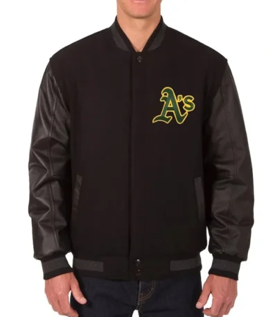 Oakland Athletics Black Varsity Jacket