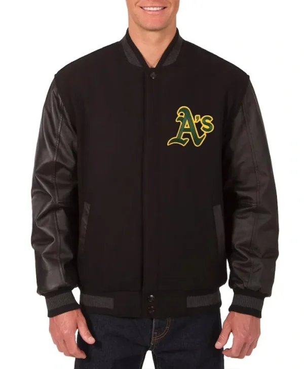 Oakland Athletics Black Varsity Jacket