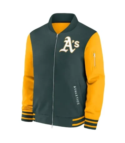 Oakland Athletics Collection Dugout Green/Gold Bomber Jacket