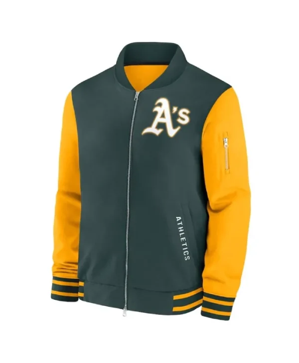 Oakland Athletics Collection Dugout Green/Gold Bomber Jacket