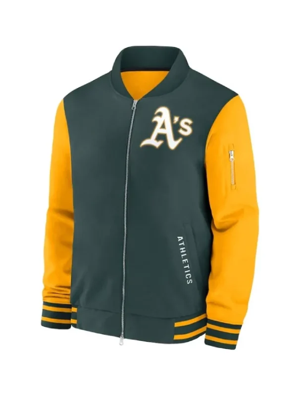 Oakland Athletics Collection Dugout Green/Gold Bomber Jacket