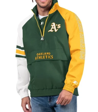 Oakland Athletics Elite Half Zip Pullover Jacket