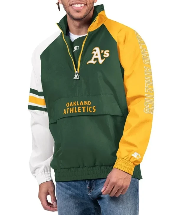 Oakland Athletics Elite Half Zip Pullover Jacket