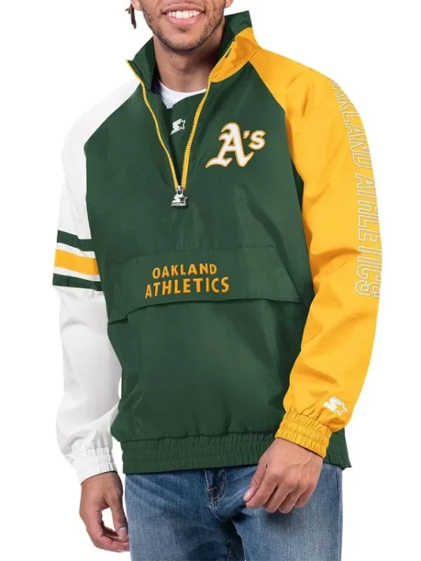 Oakland Athletics Elite Half Zip Pullover Jacket