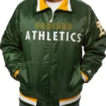 Oakland Athletics Green Varsity Satin Jacket