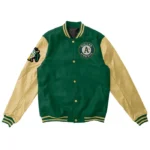 Oakland Athletics Green and Beige Varsity Jacket
