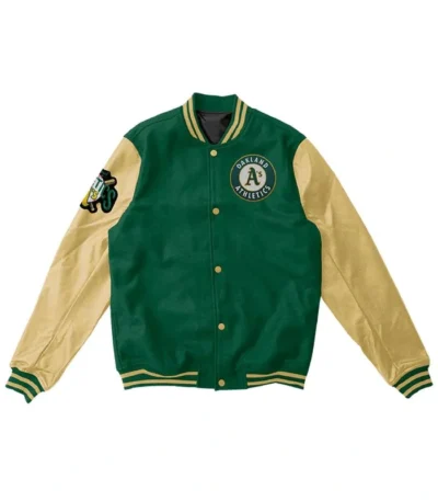 Oakland Athletics Green and Beige Varsity Jacket