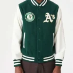 Oakland Athletics Green and White Varsity Jacket