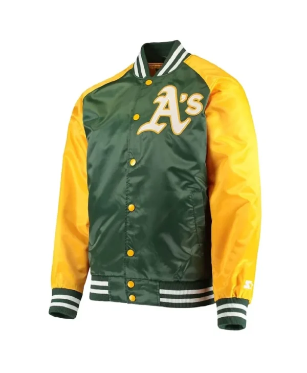 Oakland Athletics Lead Off Varsity Satin Jacket