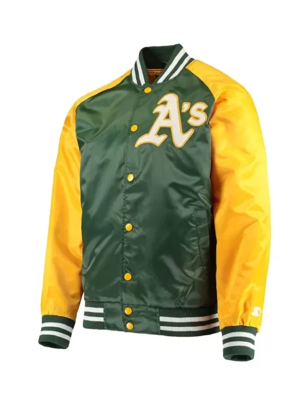 Oakland Athletics Lead Off Varsity Satin Jacket