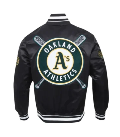 Oakland Athletics Mashup Classic Rib Satin Jacket