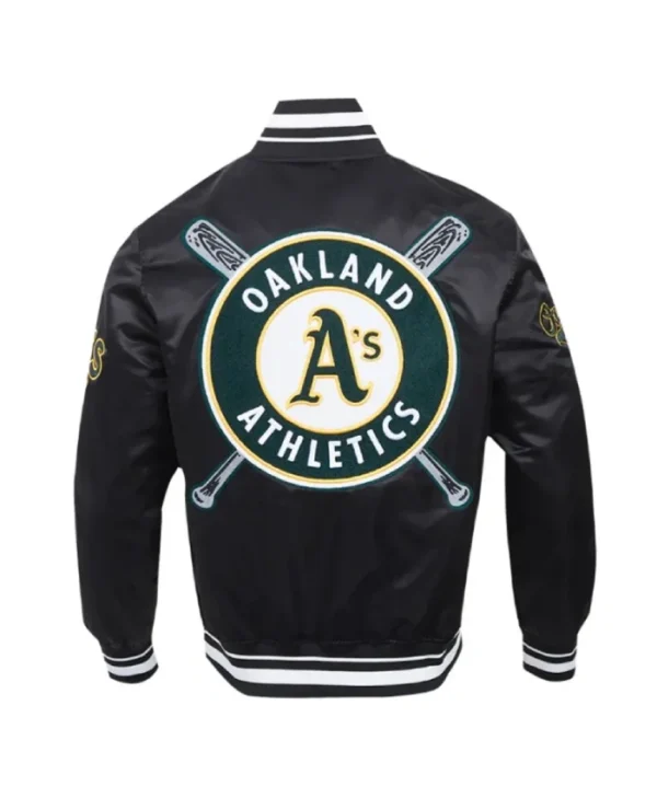Oakland Athletics Mashup Classic Rib Satin Jacket