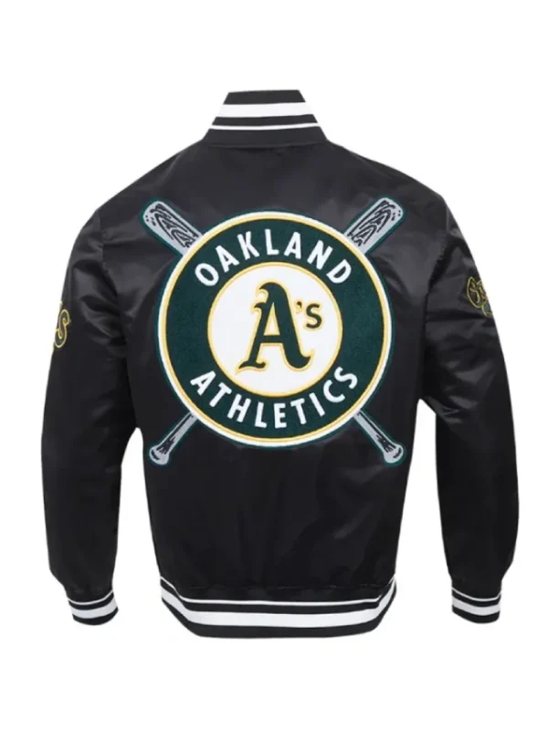 Oakland Athletics Mashup Classic Rib Satin Jacket