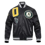 Oakland Athletics Mashup Classic Rib Satin Jacket