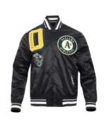 Oakland Athletics Mashup Classic Rib Satin Jacket