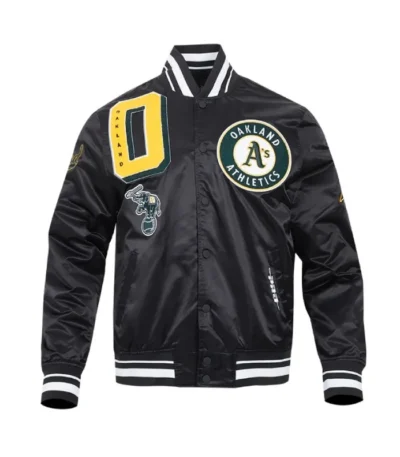 Oakland Athletics Mashup Classic Rib Satin Jacket