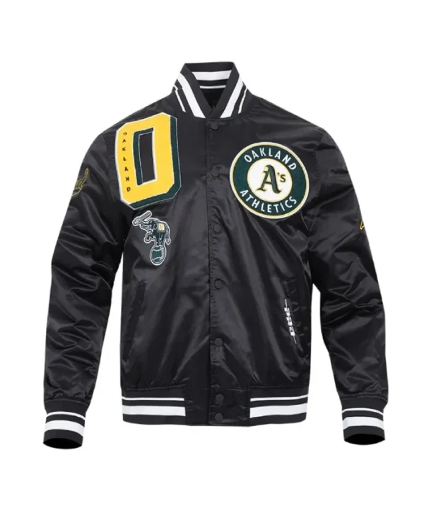 Oakland Athletics Mashup Classic Rib Satin Jacket