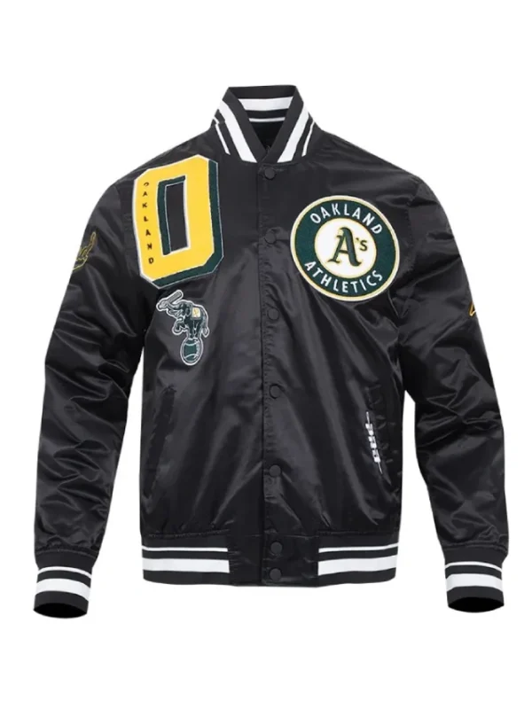 Oakland Athletics Mashup Classic Rib Satin Jacket