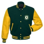 Oakland Athletics Varsity Green and Yellow Jacket