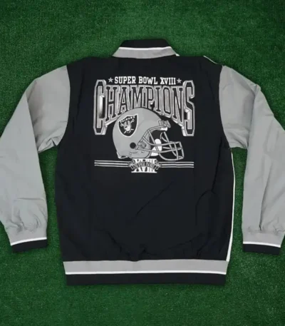 Oakland Raiders Warm Up Team History Jacket