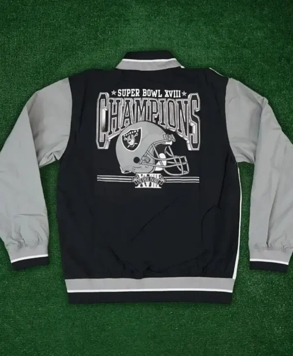 Oakland Raiders Warm Up Team History Jacket