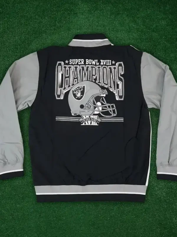 Oakland Raiders Warm Up Team History Jacket