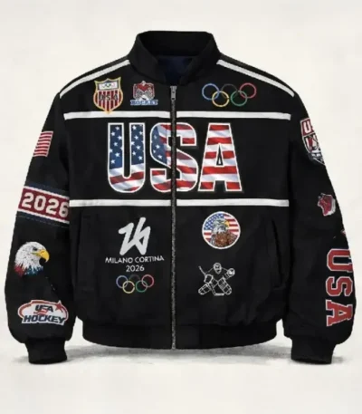 Oettinger Team USA Black Bomber Jacket