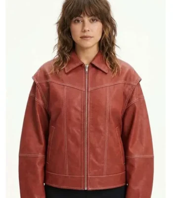 Off Campus Allie Hayes Red Bomber Jacket
