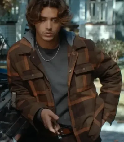 Off Campus John Logan Brown Checkered Jacket