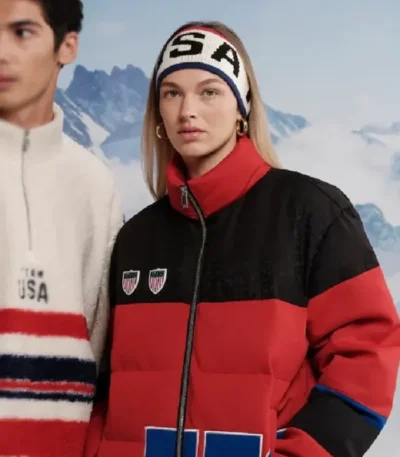 Off Season Team USA Red Puffer Jacket