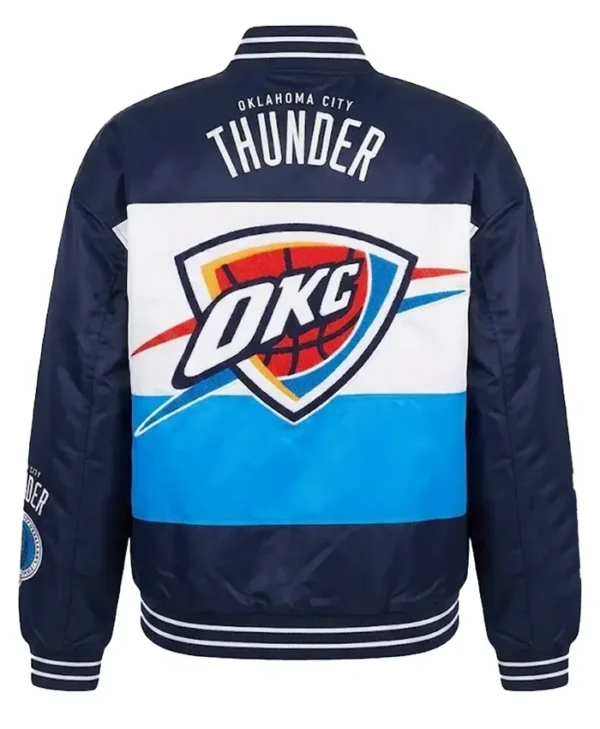 OKC Thunder Twill Navy Bomber Jacket