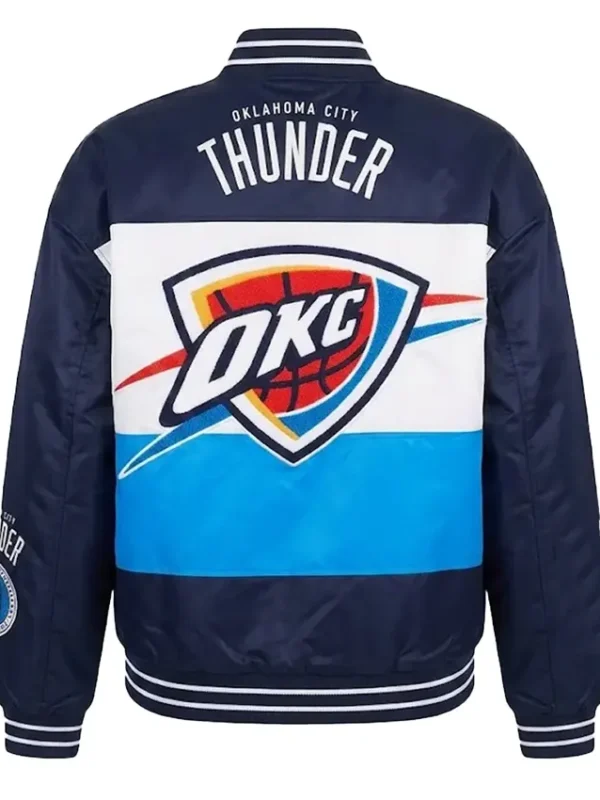 OKC Thunder Twill Navy Bomber Jacket