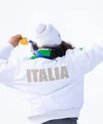 Olympic 2026 Federica Brignone Team Italy EA7 White jacket