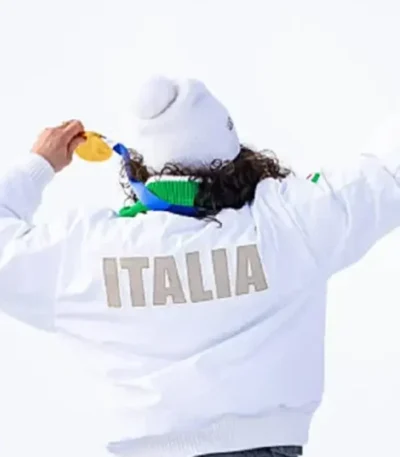 Olympic 2026 Federica Brignone Team Italy EA7 White jacket