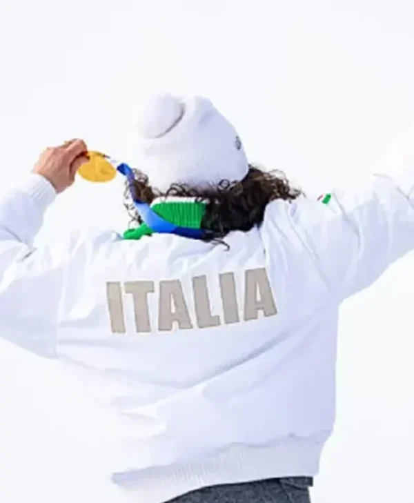 Olympic 2026 Federica Brignone Team Italy EA7 White jacket