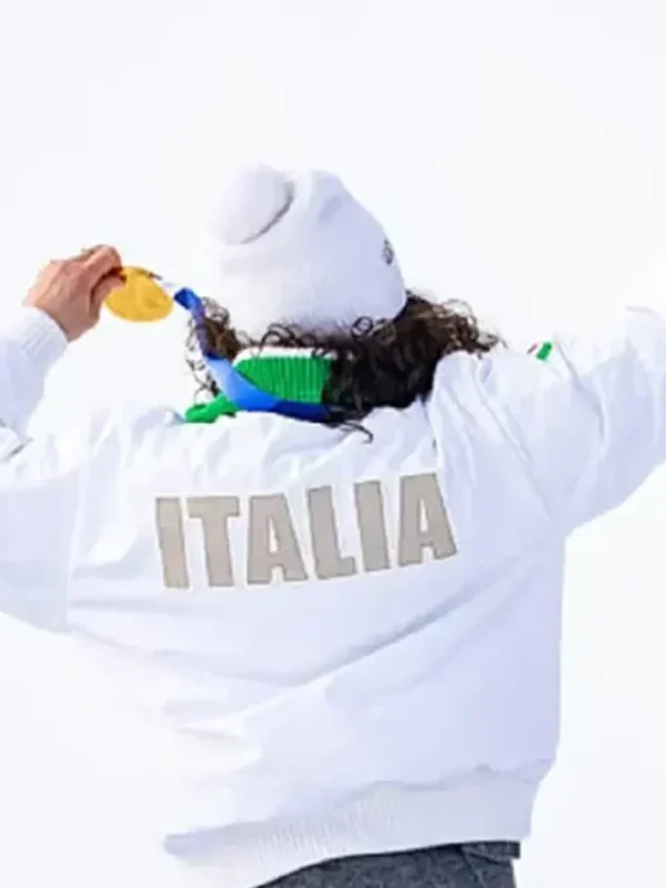 Olympic 2026 Federica Brignone Team Italy EA7 White jacket