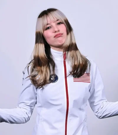 Olympics 2026 Alysa Liu White Jacket