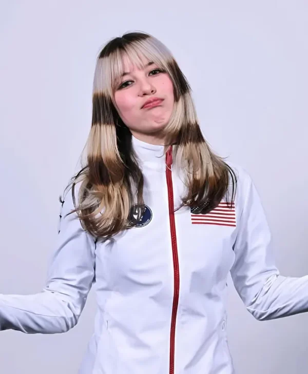 Olympics 2026 Alysa Liu White Jacket